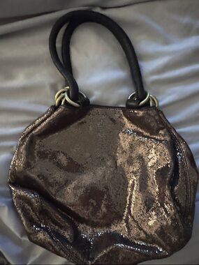 Kooba Metallic Brown Sequin Round Shoulder Bag